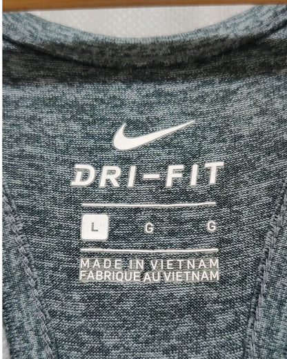 Nike Dri Fit Gray Sport Vest T Shirt For Women Large