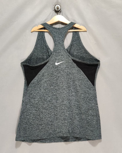 Nike Dri Fit Gray Sport Vest T Shirt For Women Large
