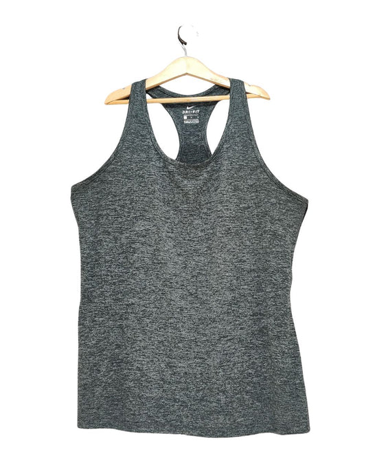 Nike Dri Fit Gray Sport Vest T Shirt For Women Large