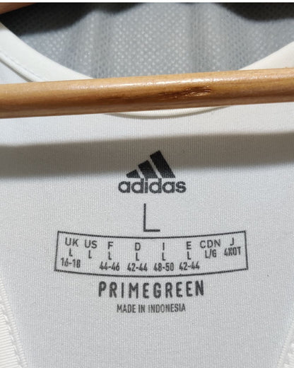 Adidas White Sport Vest T Shirt For Women Large