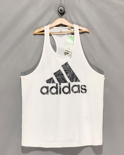 Adidas White Sport Vest T Shirt For Women Large