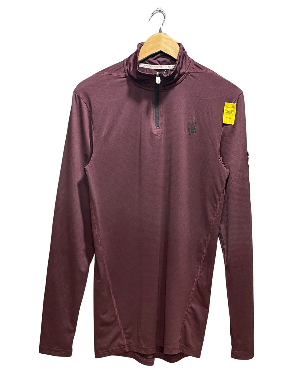 Spyder Active Maroon Sport T shirt For Women Medium | ThriftHub.pk