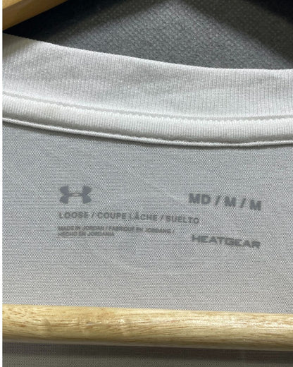 Under Armour White Sport T shirt For Women Medium | ThriftHub.pk