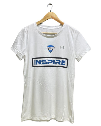 Under Armour White Sport T shirt For Women Medium | ThriftHub.pk