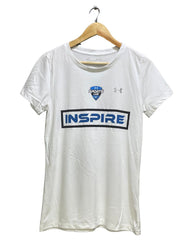 Under Armour White Sport T shirt For Women Medium | ThriftHub.pk