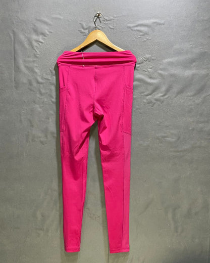 Tommy Hilfiger Pink Sport Tights For Women XS | ThriftHub.pk