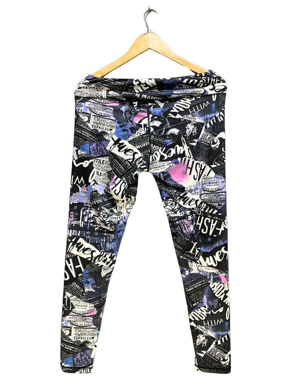 New Look Black Sport Tights For Women L | ThriftHub.pk