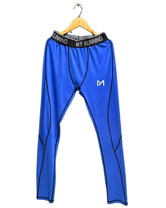 My Running Blue Sport Tights For Women Medium | ThriftHub.pk