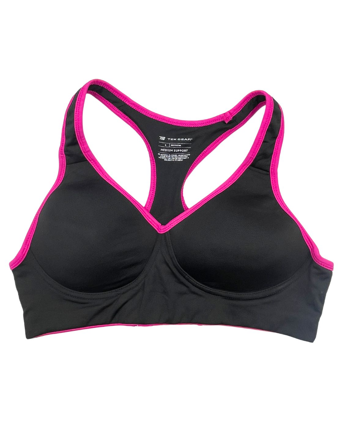 Tek Gear Black Sport Bra For Women L | ThriftHub.pk