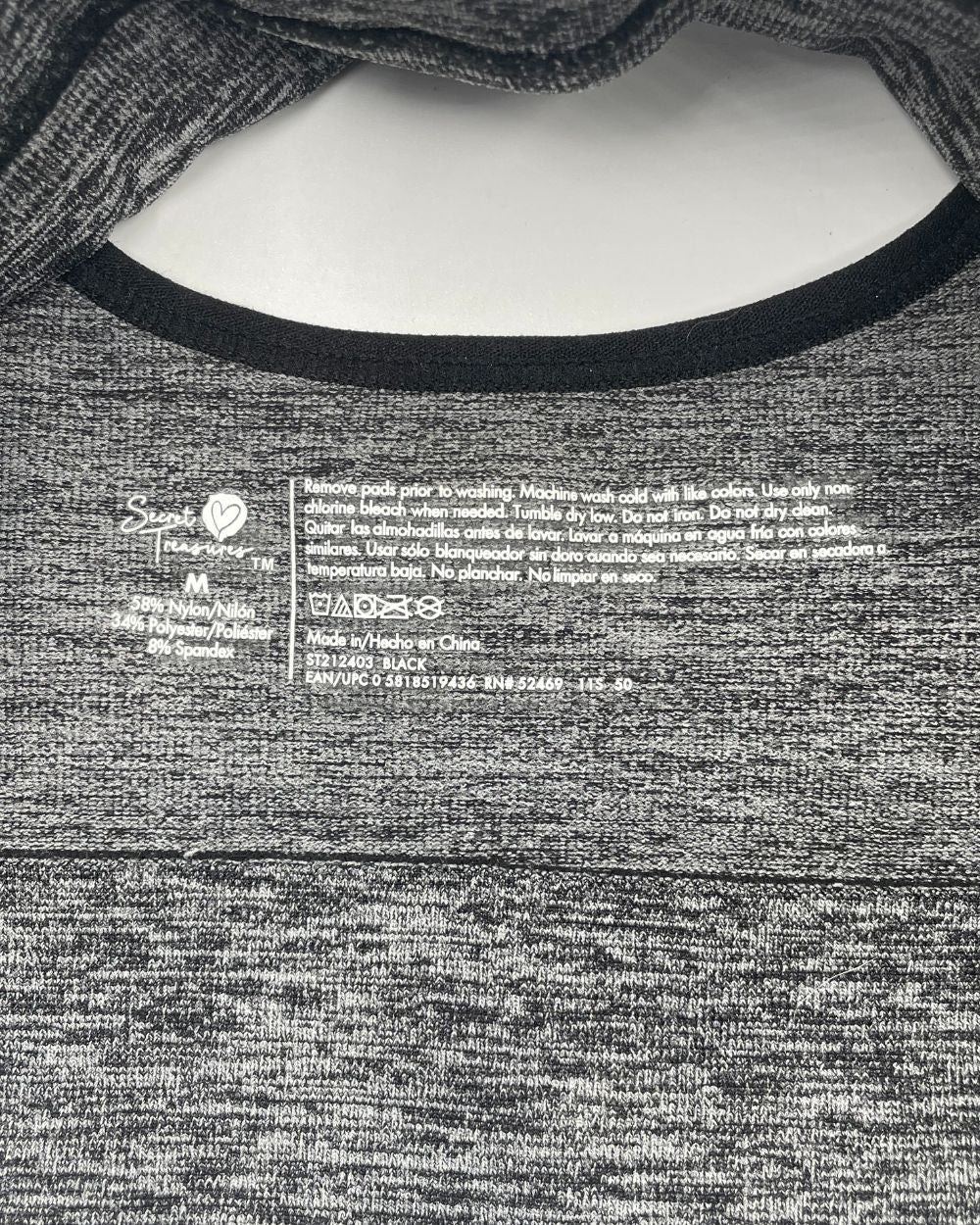 Secret Treasures Gray Sport Bra For Women Medium | ThriftHub.pk