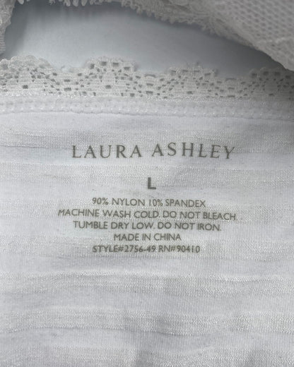 Laura Ashley White Sport Bra For Women L | ThriftHub.pk