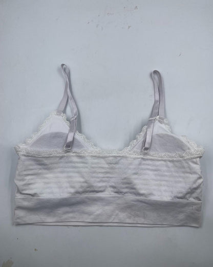 Laura Ashley White Sport Bra For Women L | ThriftHub.pk