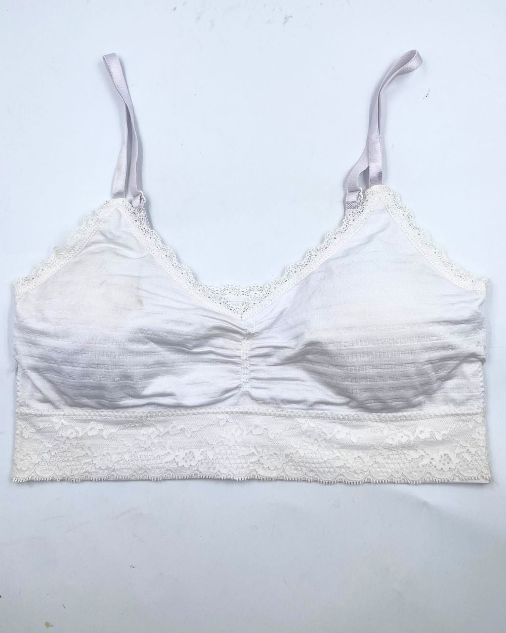 Laura Ashley White Sport Bra For Women L | ThriftHub.pk