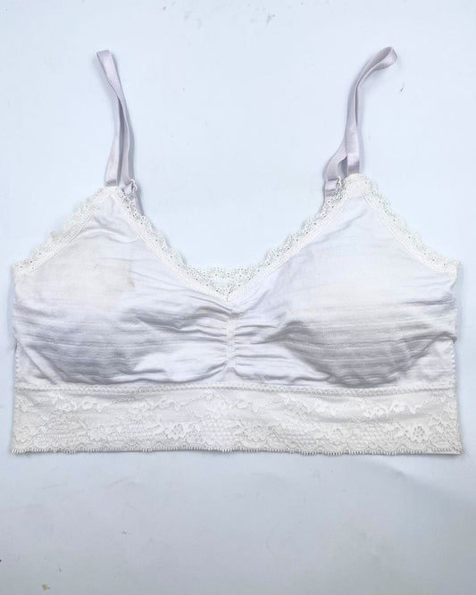 Laura Ashley White Sport Bra For Women L | ThriftHub.pk