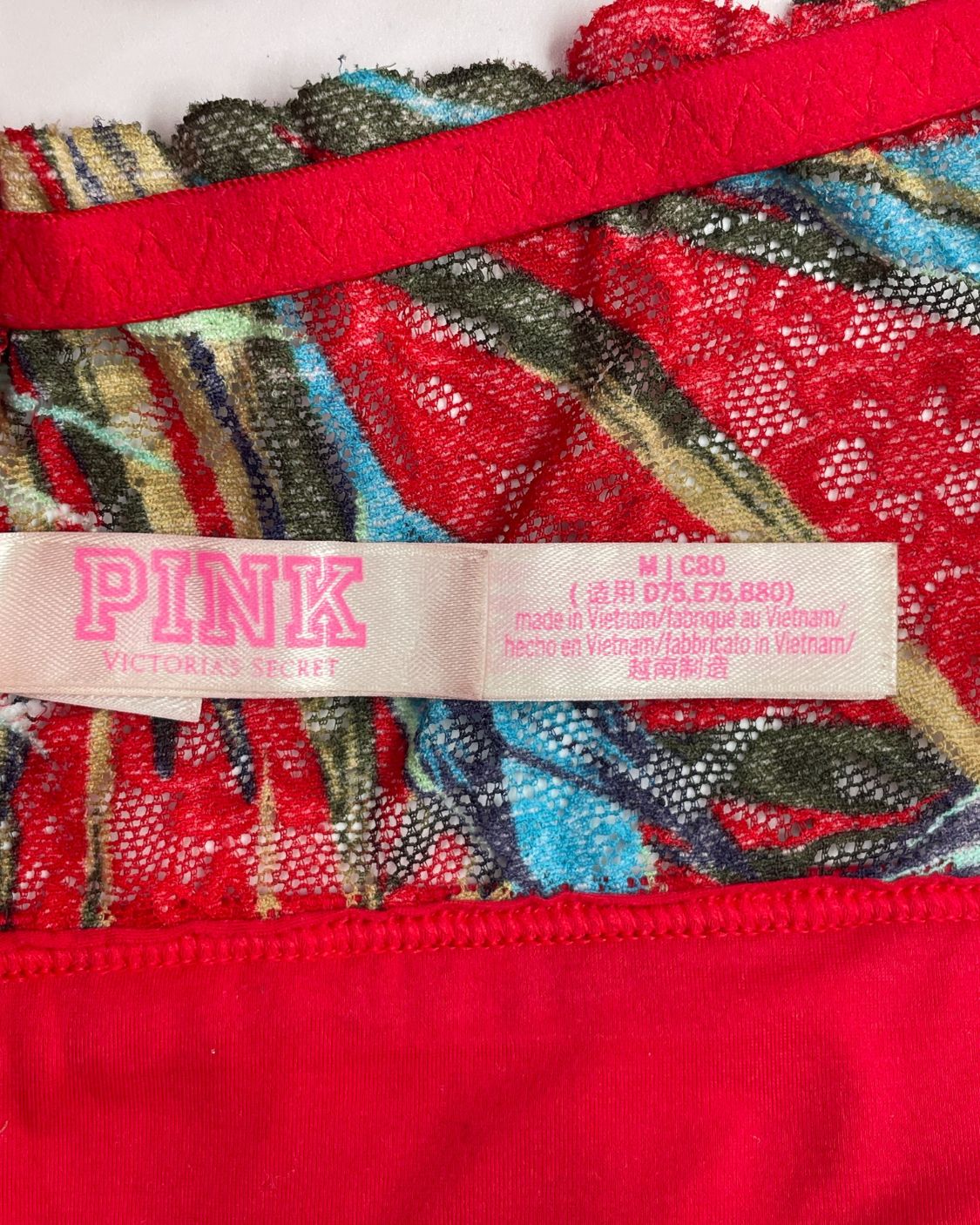 Pink Red Sport Bra For Women Medium | ThriftHub.pk