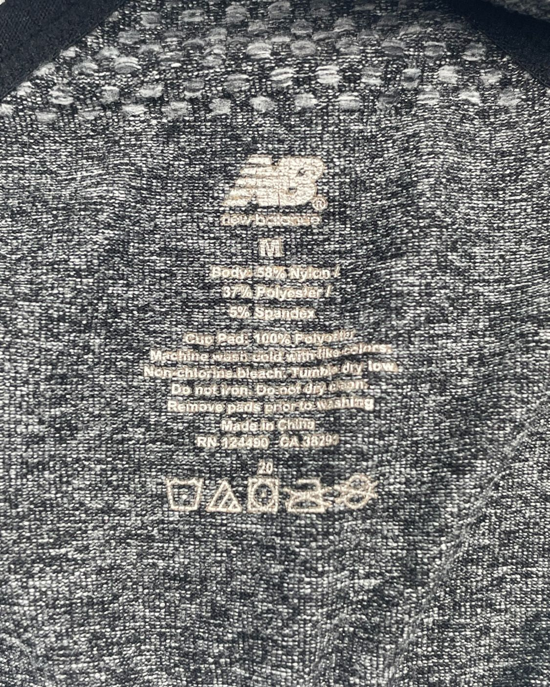 New Balance Gray Sport Bra For Women Medium | ThriftHub.pk