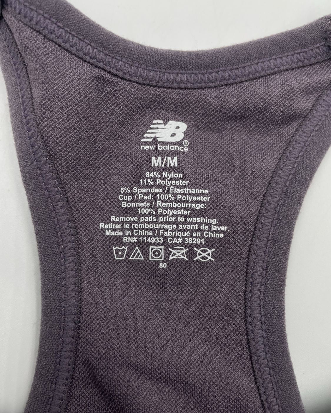 New Balance Gray Cotton Bra For Women Medium | ThriftHub.pk