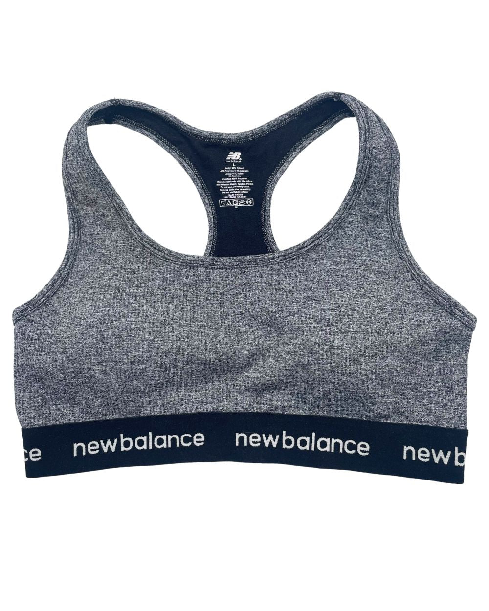 New Balance Gray Sport Bra For Women L | ThriftHub.pk