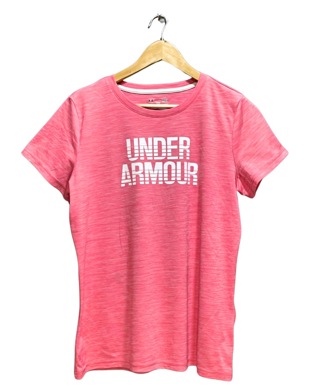 Under Armour Pink Sport T shirt For Women L | ThriftHub.pk