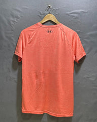 Under Armour Orange Sport T shirt For Women XL | ThriftHub.pk
