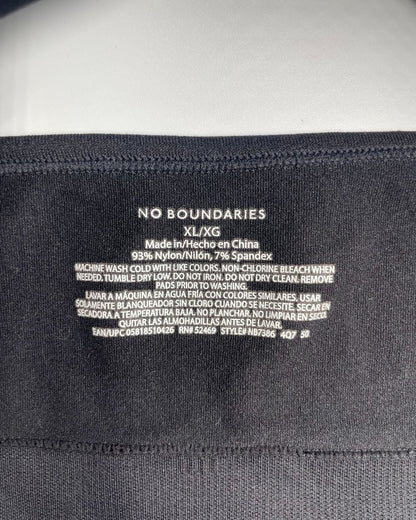 No Boundaries Black Sport Bra For Women XL | ThriftHub.pk