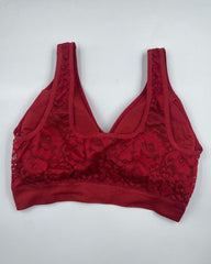 Rhonda Shear Maroon Sport Bra For Women M | ThriftHub.pk