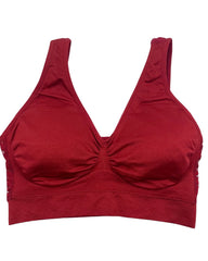 Rhonda Shear Maroon Sport Bra For Women M | ThriftHub.pk