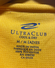Ultra Club Yellow Sport Polo T Shirt For Women Medium | ThriftHub.pk