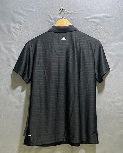 Adidas Black Sport Polo T Shirt For Women Medium | ThriftHub.pk