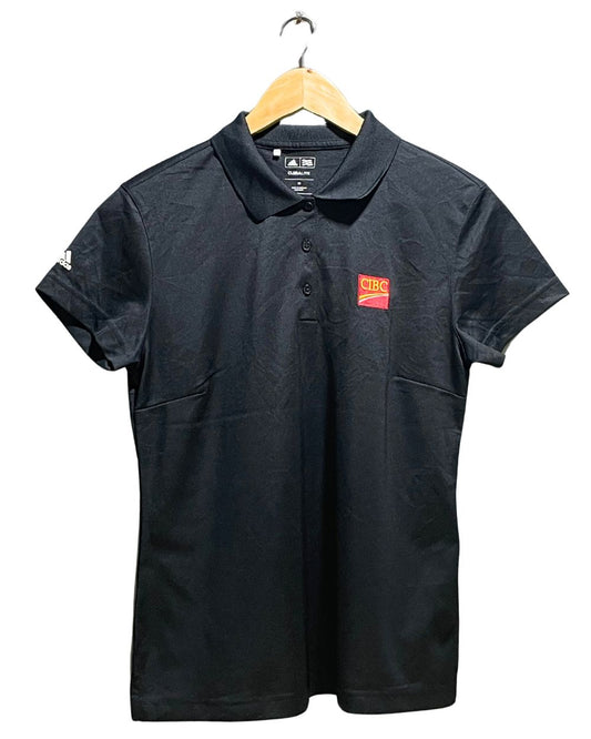 Adidas Black Sport Polo T Shirt For Women Medium | ThriftHub.pk