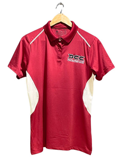 Russell Maroon Sport Polo T Shirt For Women M | ThriftHub.pk