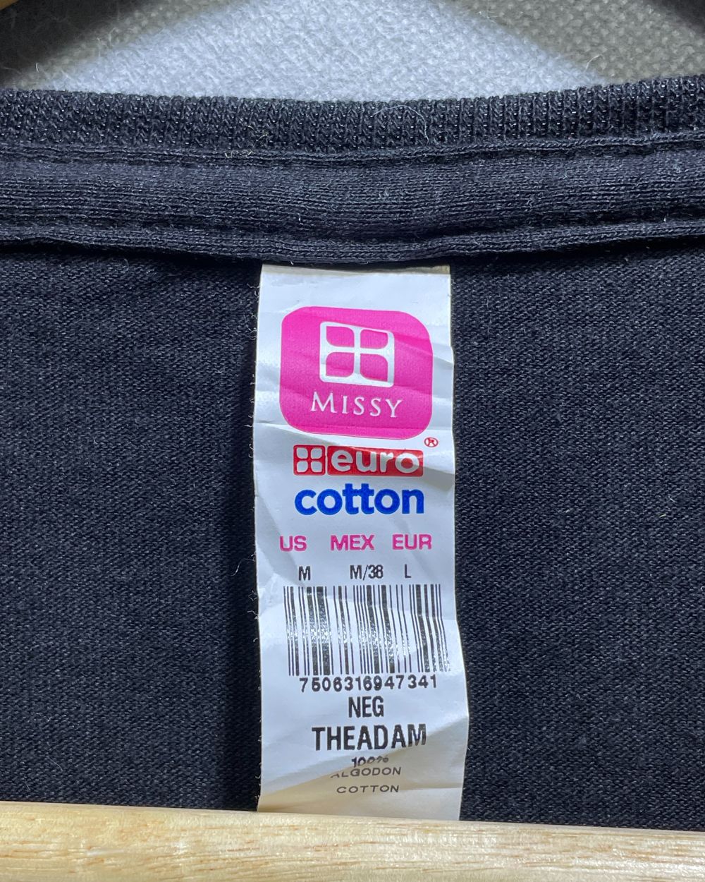 Missy Black Cotton T Shirt For Women M | ThriftHub.pk