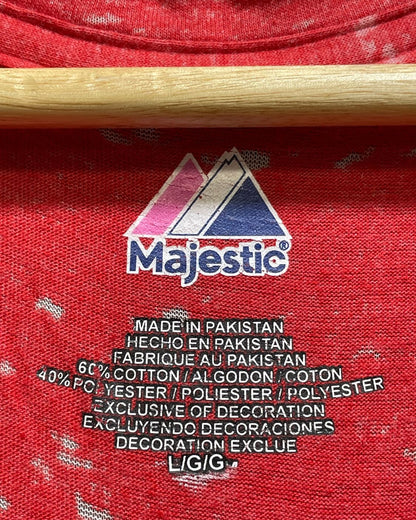 Majestic Red Cotton T Shirt For Women L | ThriftHub.pk