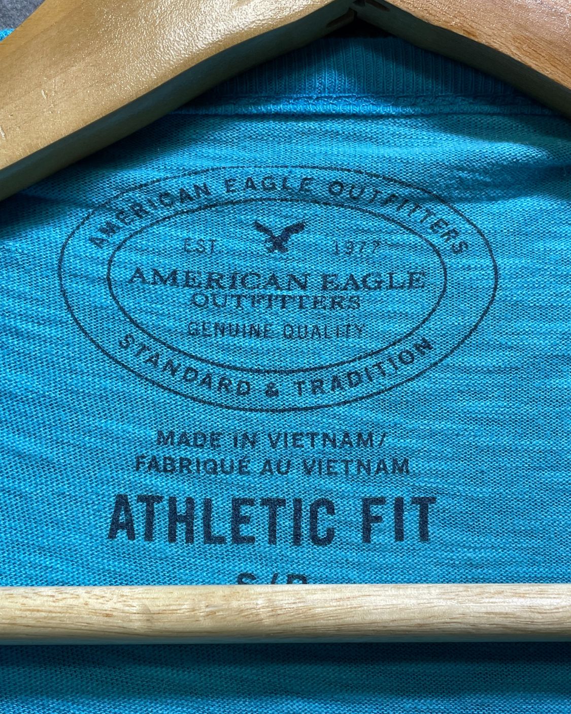 American Eagle Blue Cotton T Shirt For Women S | ThriftHub.pk