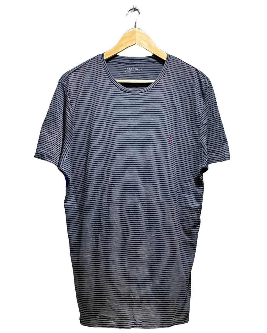 Allsaints Gray Cotton T Shirt For Women XL | ThriftHub.pk