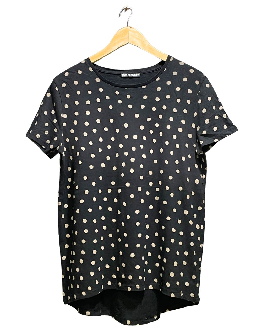 Zara Black Cotton T Shirt For Women S | ThriftHub.pk