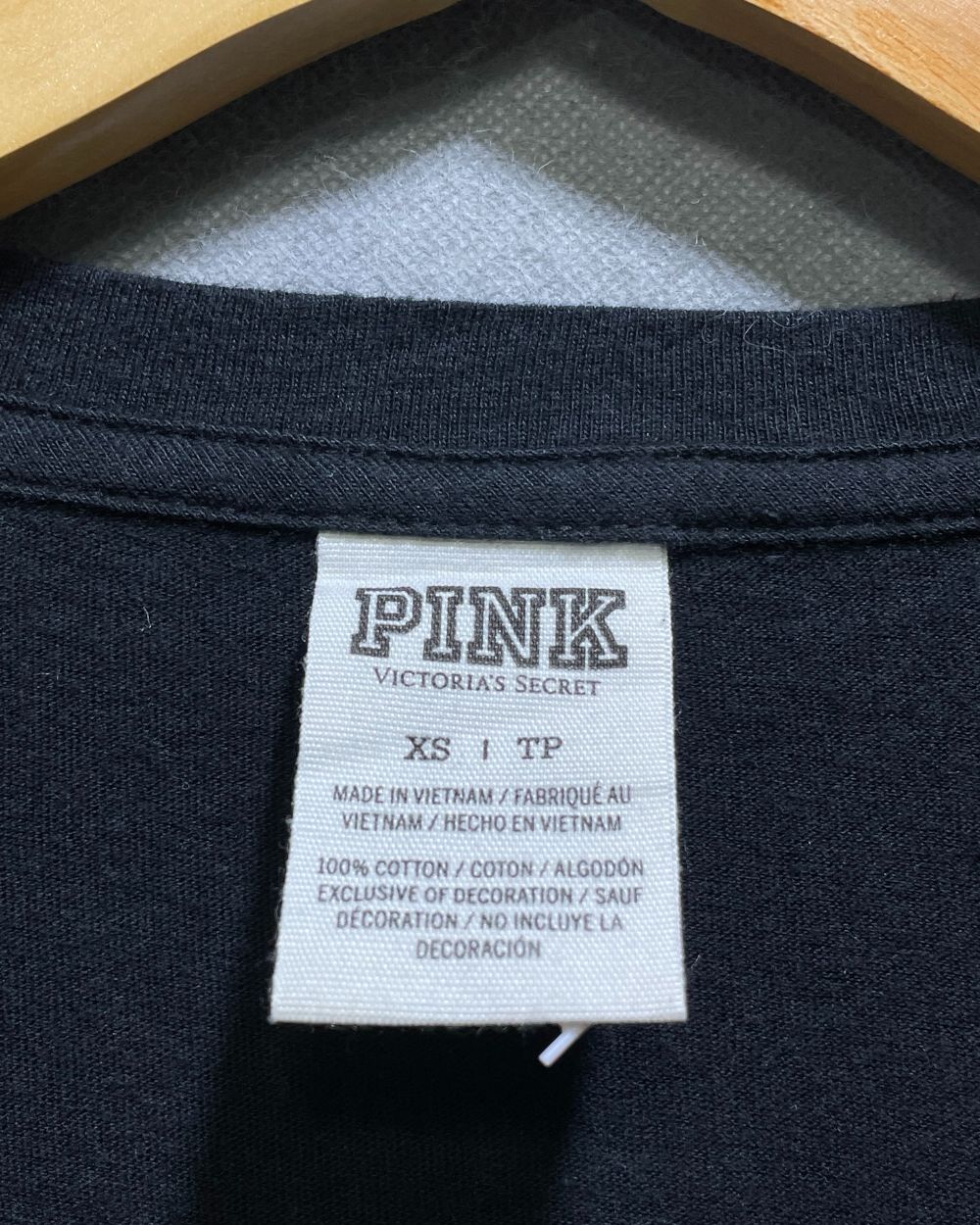Pink Black Cotton T Shirt For Women XS | ThriftHub.pk