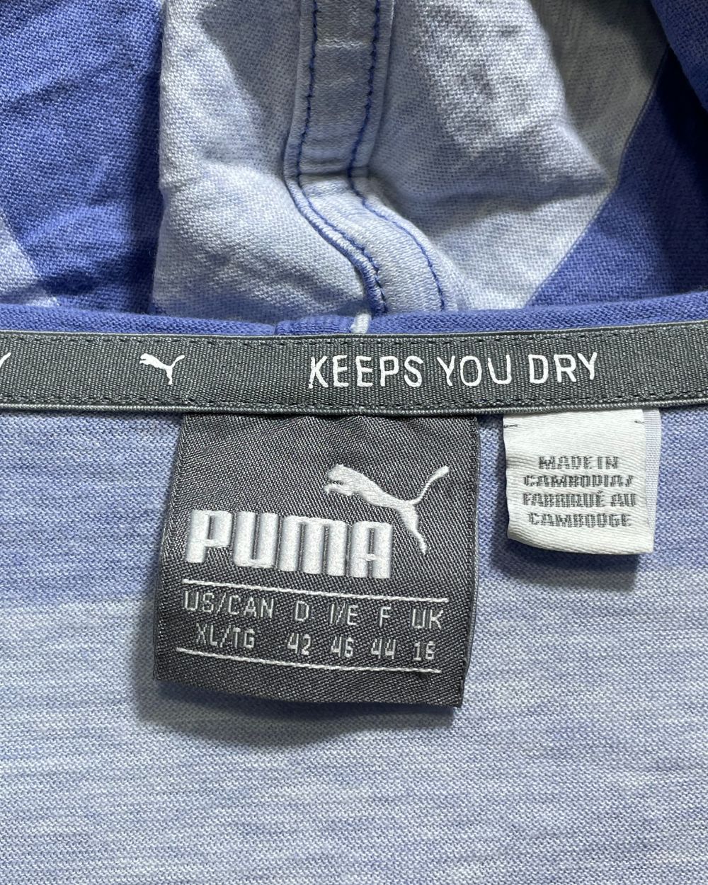 Puma Blue Cotton Hood T Shirt For Women XL | ThriftHub.pk