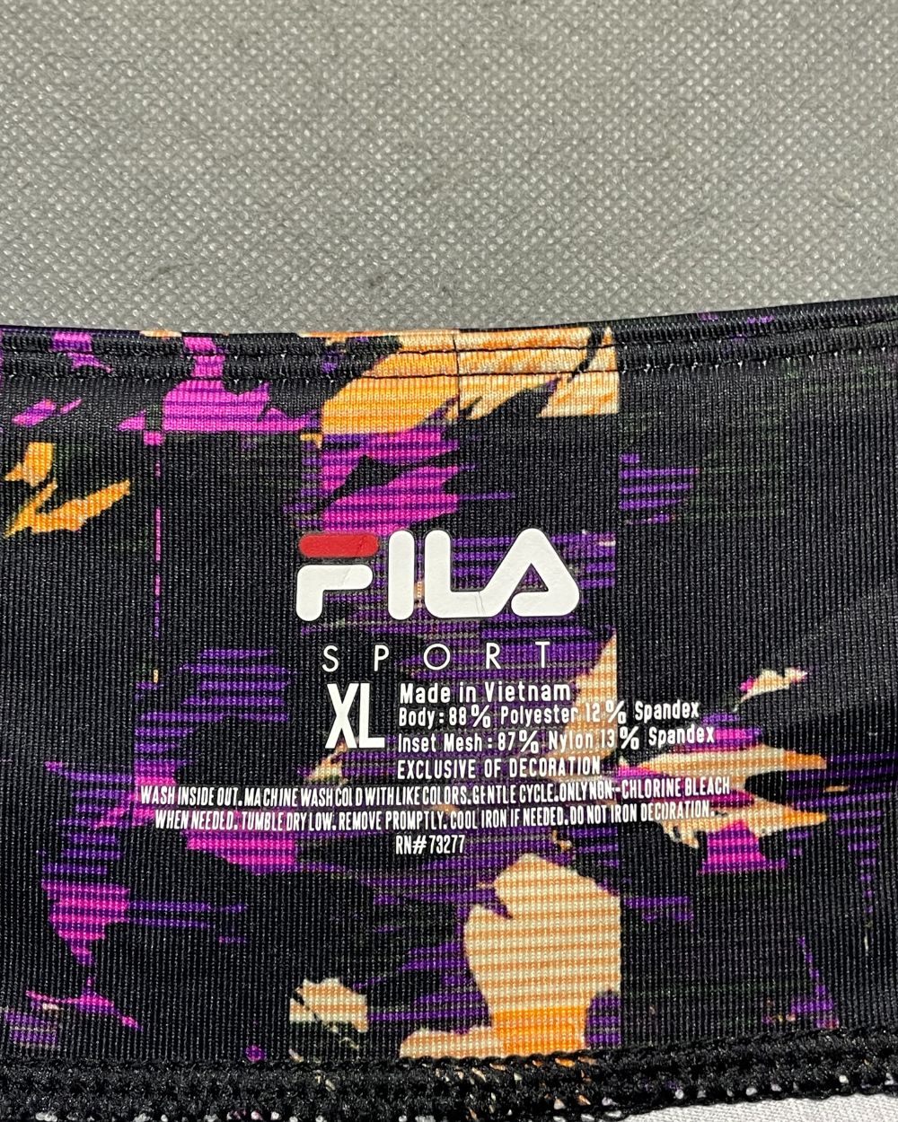 Fila Purple Sport Gym Tights For Girls XL | ThriftHub.pk