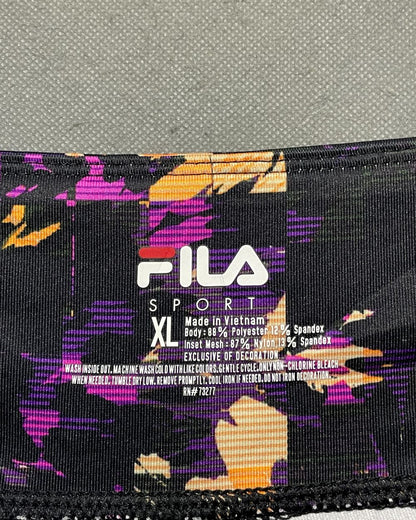Fila Purple Sport Gym Tights For Girls XL | ThriftHub.pk
