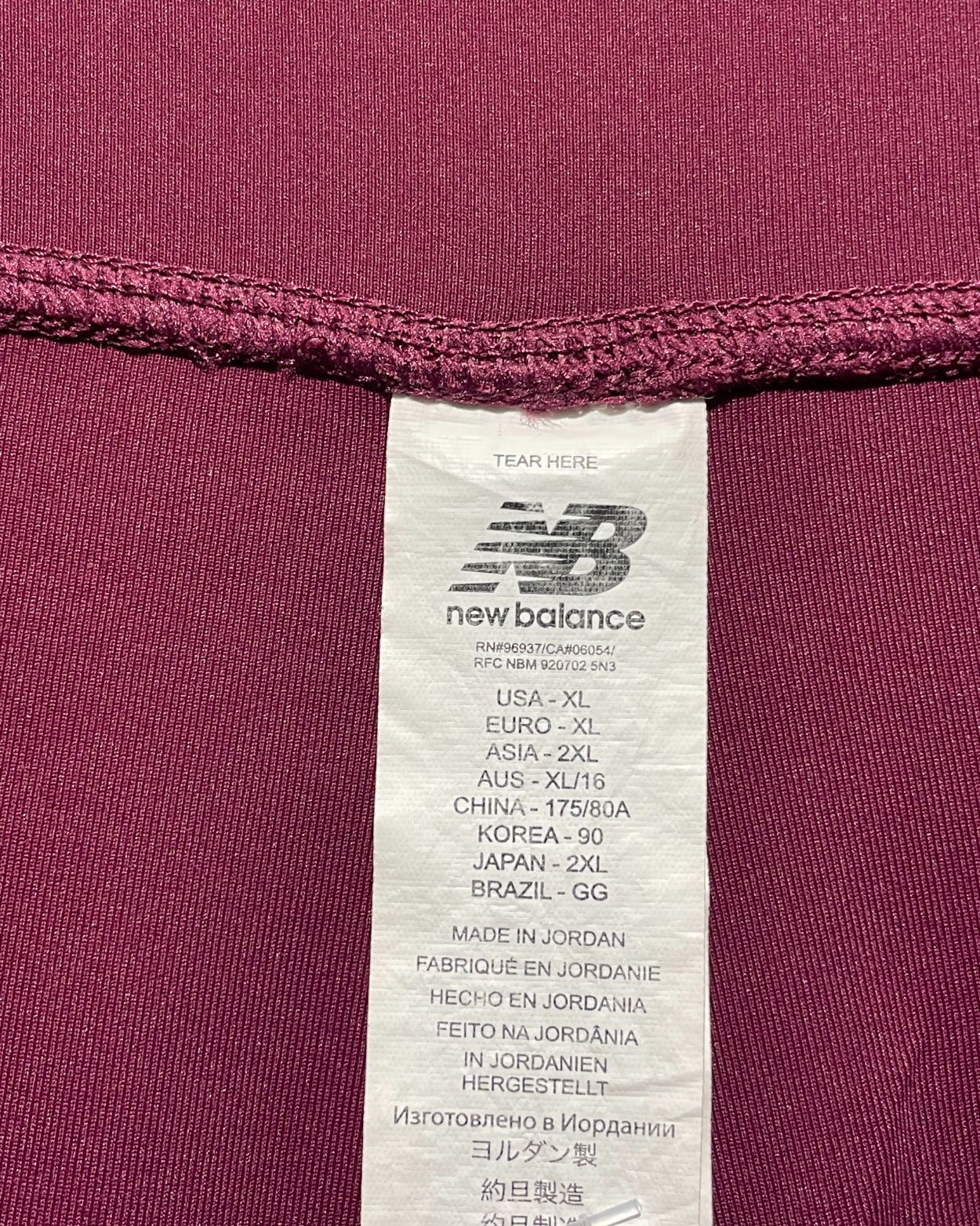 New Balance Maroon Sport Gym Tights For Girls XXL | ThriftHub.pk