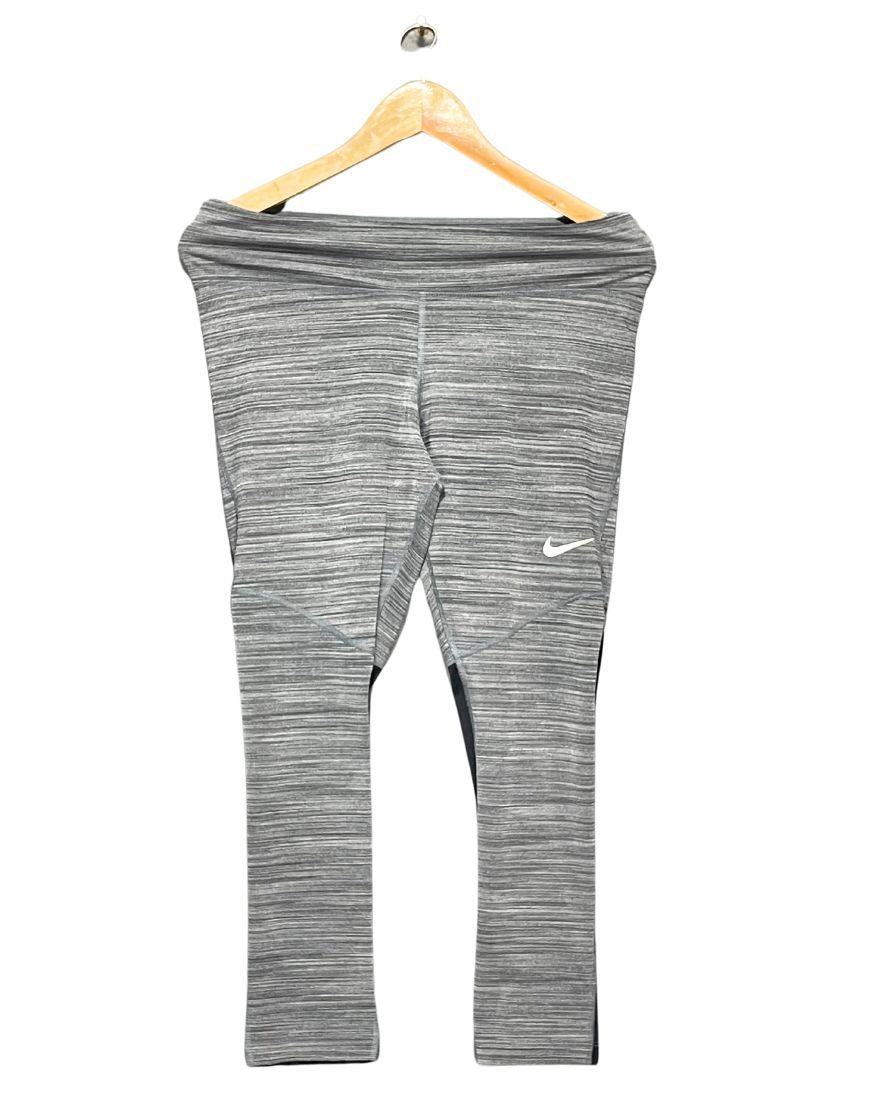 Nike Gray Sport Gym Tights For Girls L | ThriftHub.pk