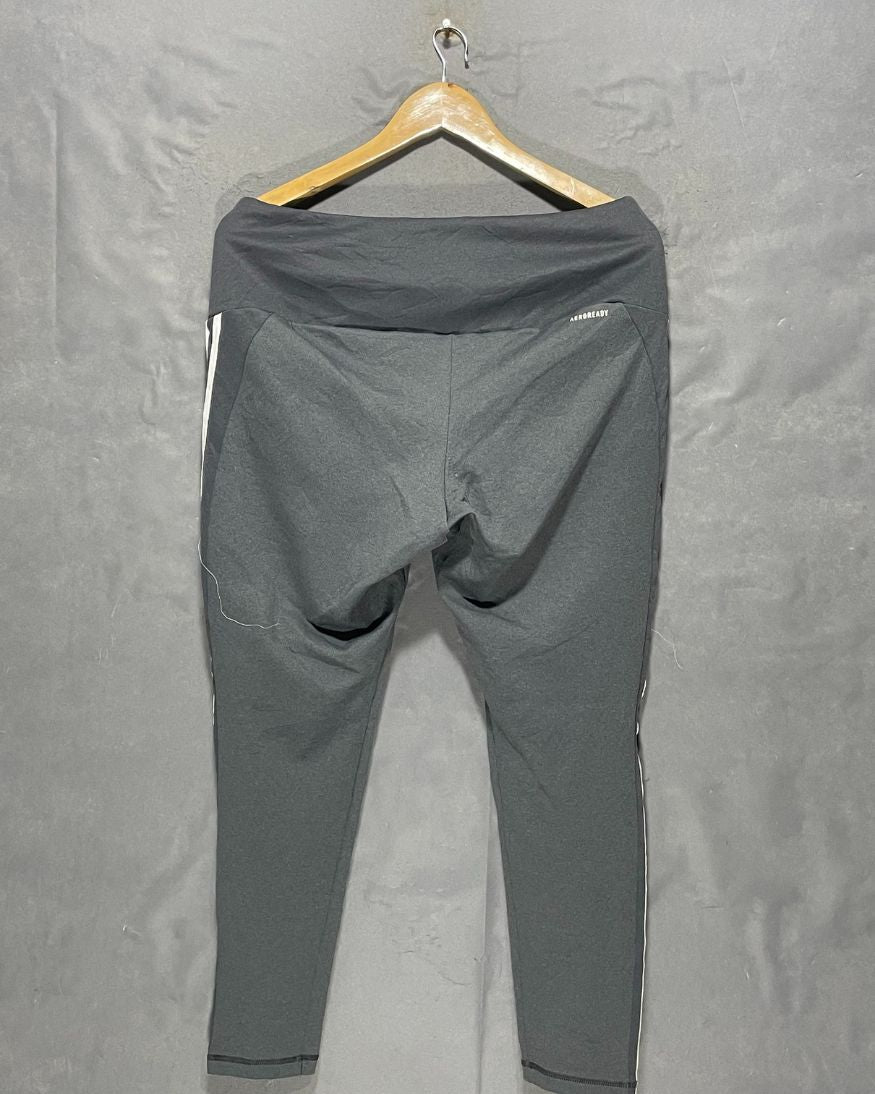 Adidas Gray Sport Gym Tights For Girls XL | ThriftHub.pk