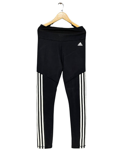 Adidas Black Sport Gym Tights For Girls Medium | ThriftHub.pk
