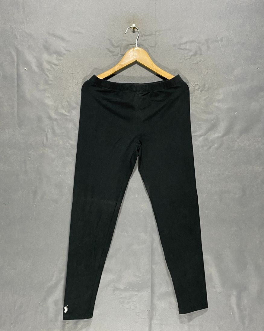 Polo Ralph Lauren Black Sport Gym Tights For Girls L | ThriftHub.pk