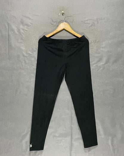 Polo Ralph Lauren Black Sport Gym Tights For Girls L | ThriftHub.pk