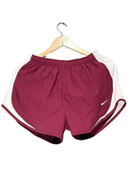 Nike Maroon Sport Short For Women M | ThriftHub.pk
