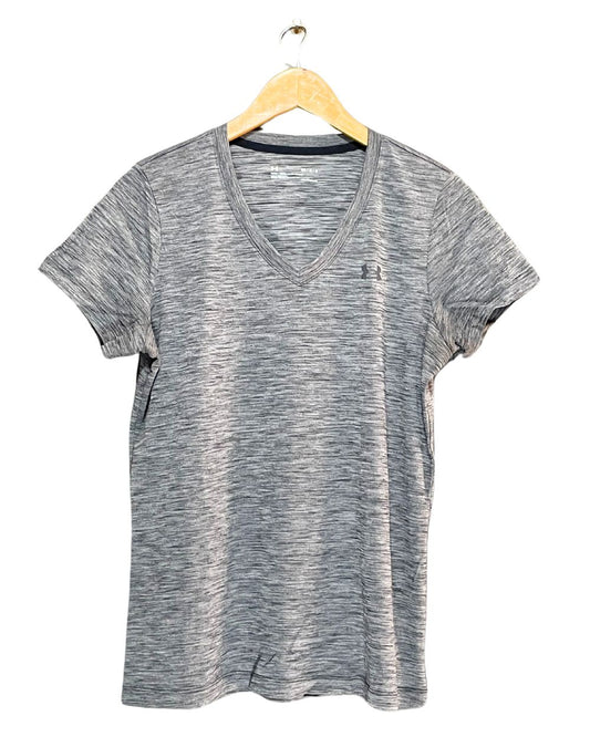 Under Armour Gray Sport T Shirt For Women M | ThriftHub.pk