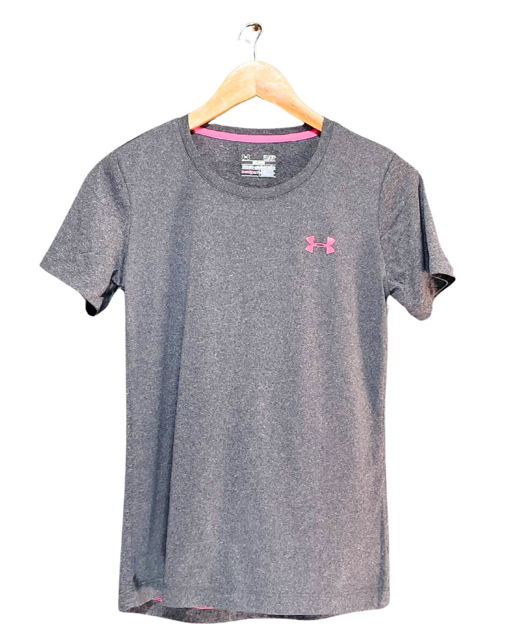 Under Armour Gray Sport T Shirt For Women M | ThriftHub.pk