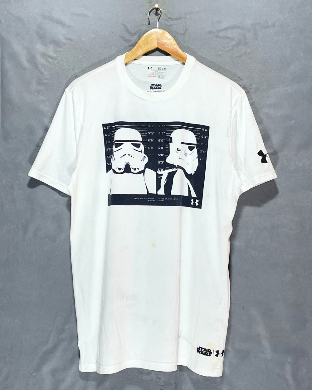 Star Wars White Sport T Shirt For Men M | ThriftHub.pk
